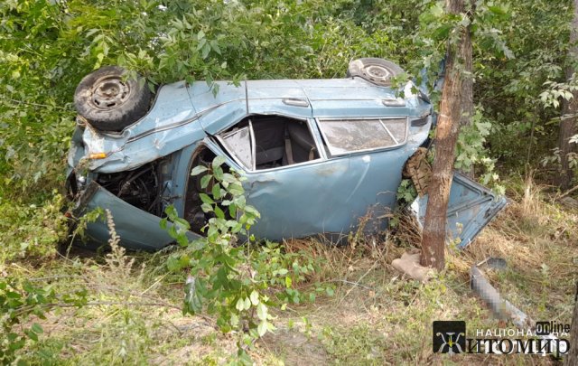 У Радомишлі сталася ДТП: травми отримали нетверезий водій та пасажир ВАЗівки. ФОТО