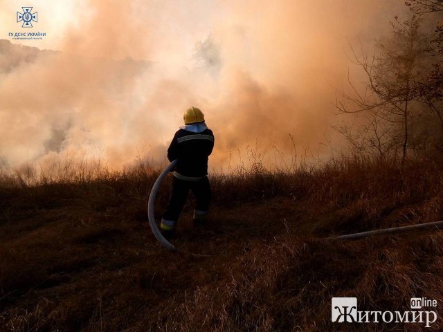Через недопалок у селі поблизу Житомира згоріли сарай, сінник та дах господарської будівлі. ФОТО