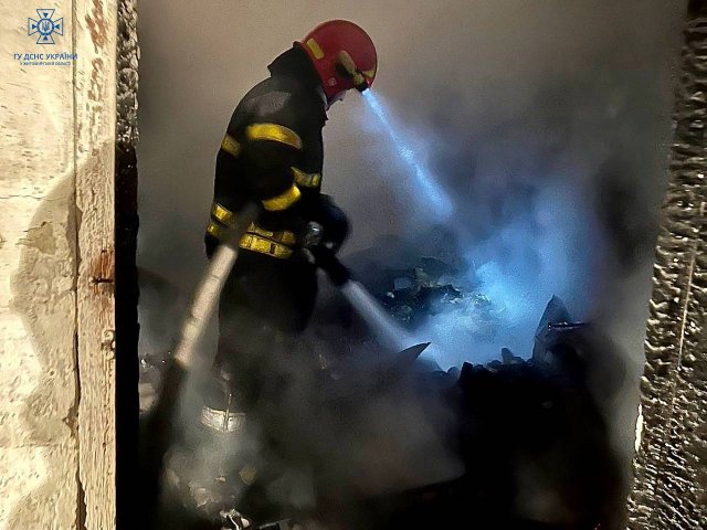 На Житомирщині через розтоплену піч горіла господарча будівля: рятувальники винесли балони та вивели свиней. ФОТО