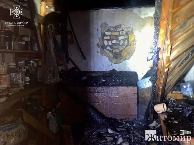 Через коротке замикання у Коростені горіла господарча будівля. ФОТО