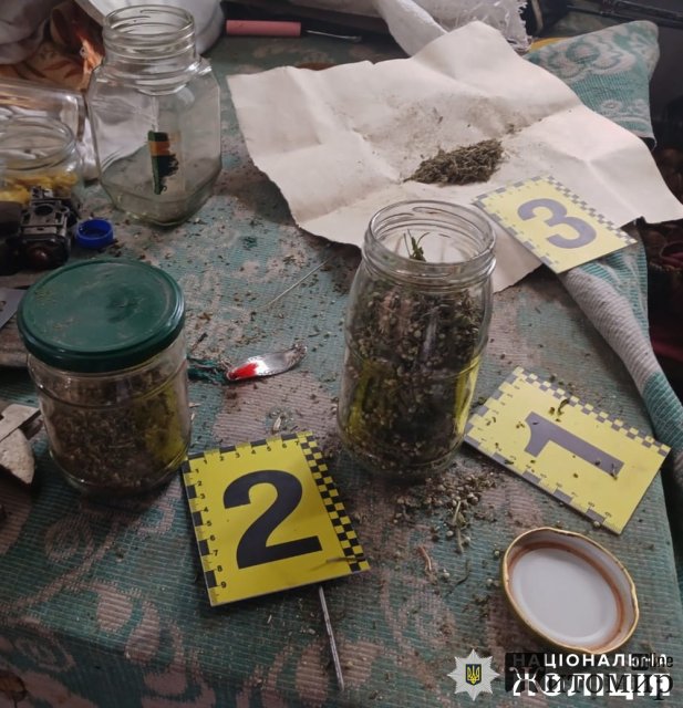 На Олевщині поліцейські задокументували два випадки незаконного зберігання наркотиків. ФОТО