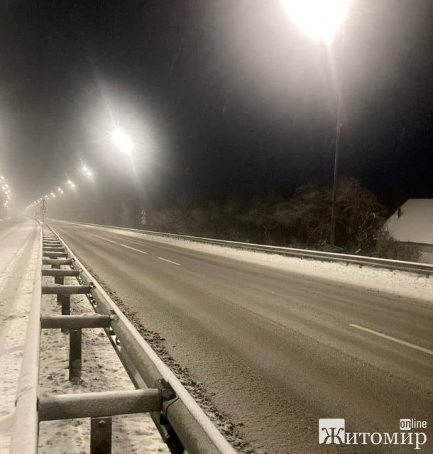 Упродовж доби дороги Житомирщини від снігу розчищали понад 70 одиниць техніки. ФОТО