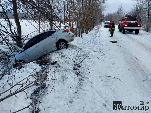 За добу рятувальники Житомирщини надали допомогу водіям двох вантажівок та витягнули легковик з кювету. ФОТО