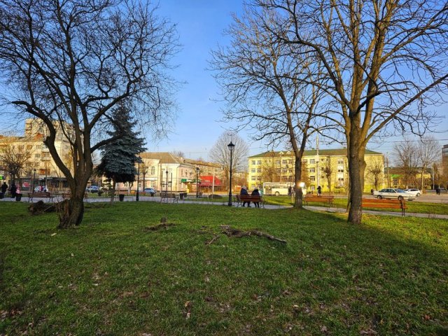 Сквер у центрі Житомира, відремонтований минулого року за 5,4 млн грн. ФОТО