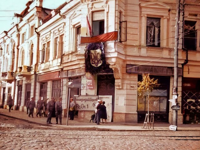 Перехрестя В.Бердичівської та Михайлівської у Житомирі у 1942 році