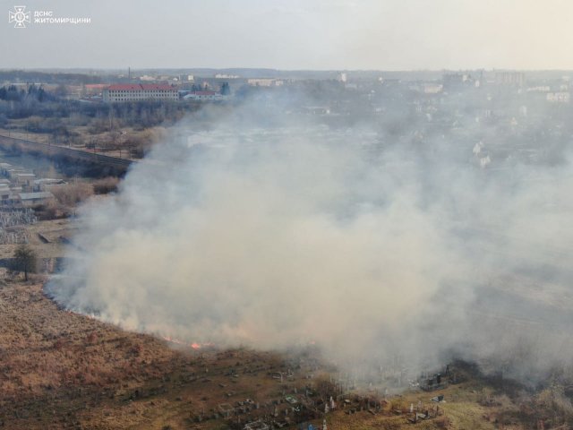 За добу на Житомирщині сталися понад 20 загорянь трави, сміття та торфу: є травмований