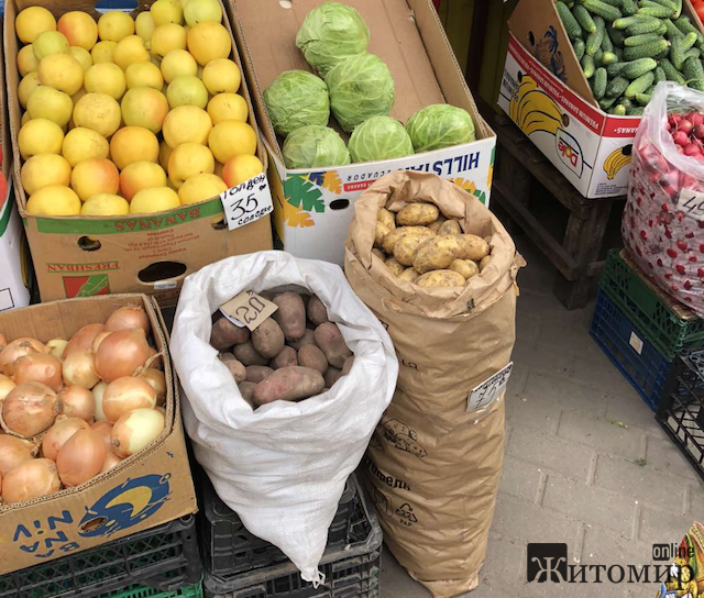 На Житньому ринку у Житомирі вже продають молоду картоплю На Житньому ринку у Житомирі вже продають молоду картоплю