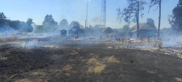 На півночі Житомирщини сталася масштабна пожежа. ФОТО