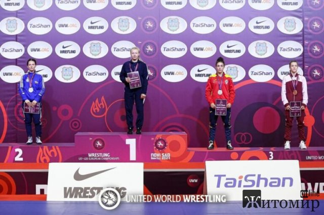 Спортсменки з Житомирщини здобули на на чемпіонаті Європи з боротьби вільної U20 в Сербії золоту та срібну медалі