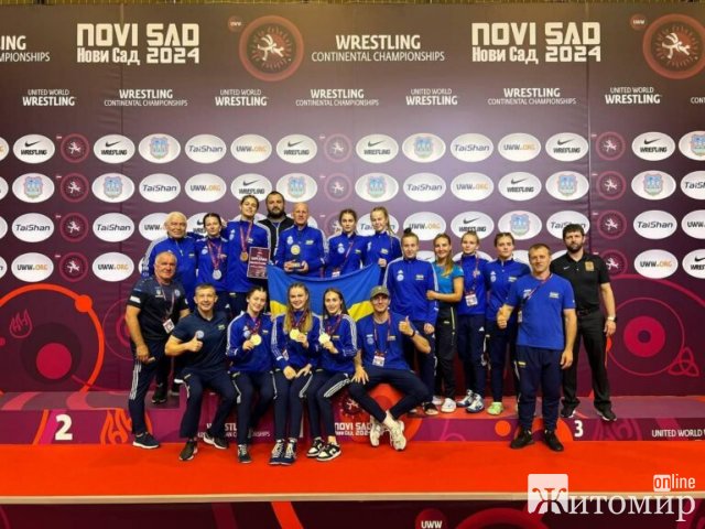 Спортсменки з Житомирщини здобули на на чемпіонаті Європи з боротьби вільної U20 в Сербії золоту та срібну медалі