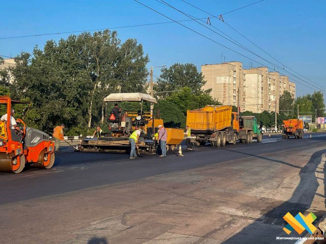 У Житомирі на проспекті Миру з 5-ї ранку розпочинається ремонт асфальту