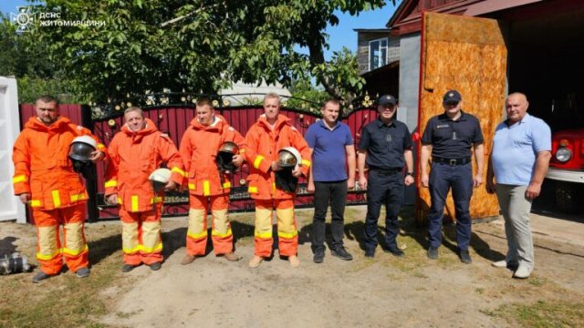 У Житомирській області відкрили новий підрозділ добровільної пожежної охорони