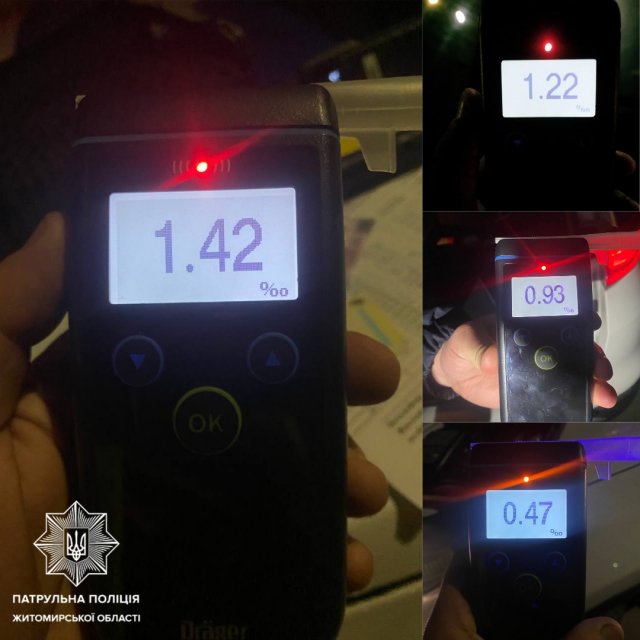 За ніч житомирські патрульні "зловили" 10 п За ніч житомирські патрульні "зловили" 10 п