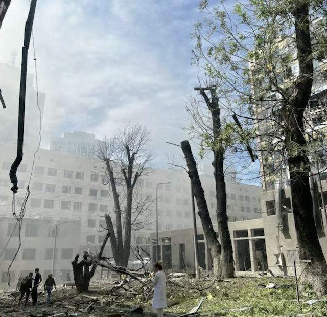 У Києві був приліт у дитячу лікарню У Києві був приліт у дитячу лікарню