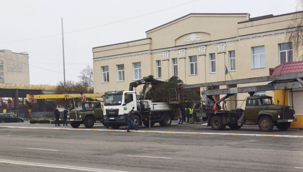 У місті Житомирської області комунальники встановили новорічну ялинку - Інформація. Джерело: Zhitomir-OnLine У місті Житомирської області комунальники встановили новорічну ялинку - фото №