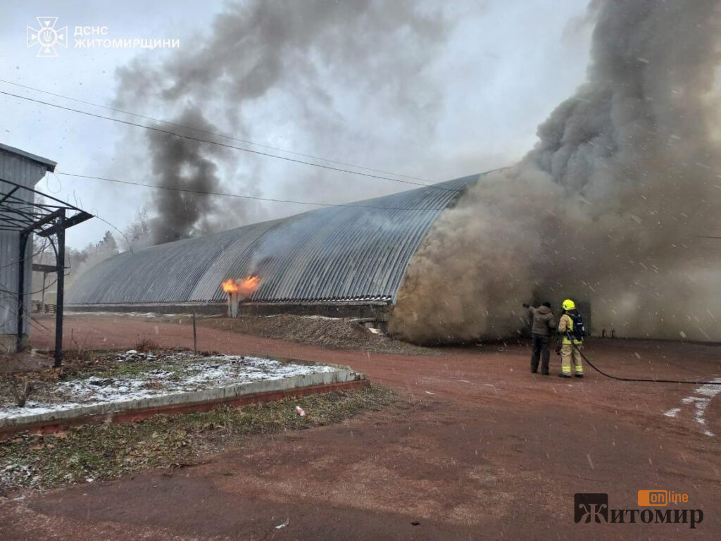 У Коростені майже 20 рятувальників гасили пожежу у металевому ангарі - Події. Джерело: Zhitomir-OnLine У Коростені майже 20 рятувальників гасили пожежу у металевому ангарі - фото №