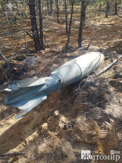 На Житомирщині сапери знищили сучасну авіабомбу ФАБ-500, яку виявили у лісіі. ФОТО На Житомирщині сапери знищили сучасну авіабомбу ФАБ-500, яку виявили у лісіі. ФОТО