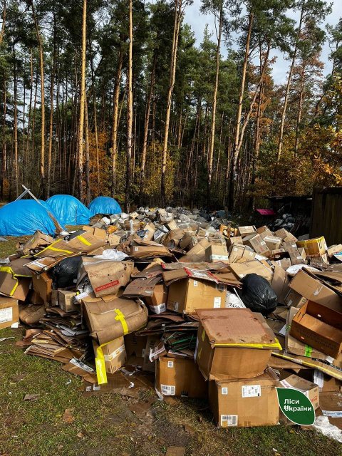 У лісі біля Житомира затримали зловмисника, який вивантажив паперові відходи. ФОТО У лісі біля Житомира затримали зловмисника, який вивантажив паперові відходи. ФОТО