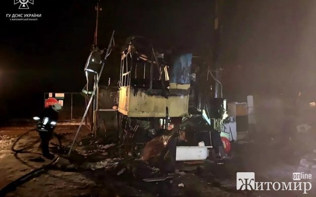На сміттєзвалищі в Житомирі горів вагончик: на виході виявили тіло чоловіка На сміттєзвалищі в Житомирі горів вагончик: на виході виявили тіло чоловіка