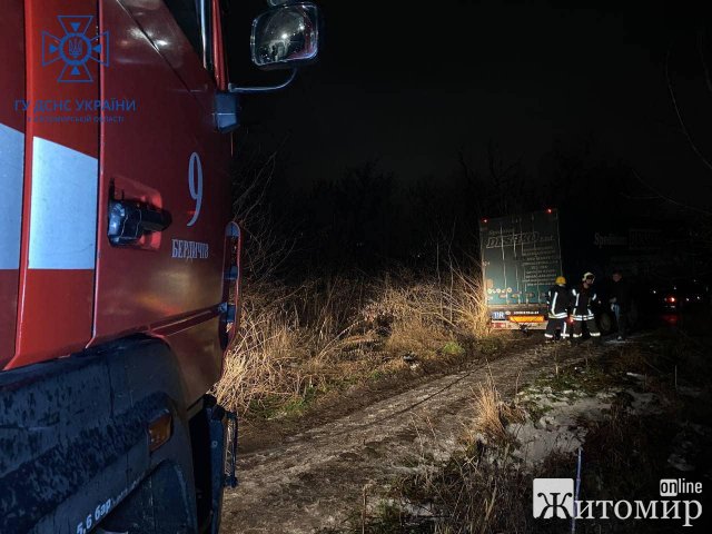 Рятувальники у Бердичеві допомагали водієві вантажівки, а в Попільні відбуксирували "швидку"