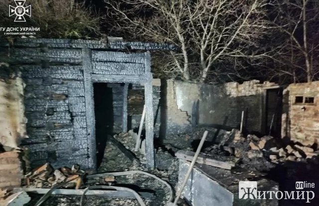 У селі біля Житомира під час ліквідації пожежі рятувальники виявили тіла двох людей У селі біля Житомира під час ліквідації пожежі рятувальники виявили тіла двох людей