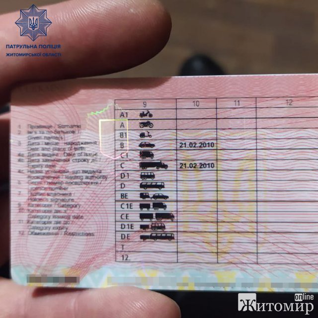 На трасі в Житомирській області патрульні виявили водіїв з підробленими документами. ФОТО На трасі в Житомирській області патрульні виявили водіїв з підробленими документами. ФОТО