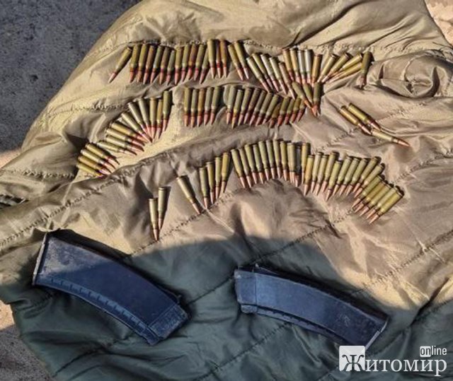 У підсобному приміщенні жителя Житомирського району поліцейські знайшли сотню боєприпасів, а в авто - гранату. ФОТО У підсобному приміщенні жителя Житомирського району поліцейські знайшли сотню боєприпасів, а в авто - гранату. ФОТО