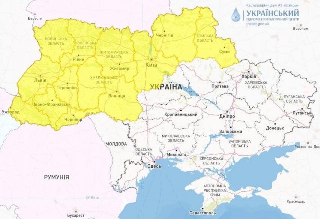 На Житомирщину насуваються грози