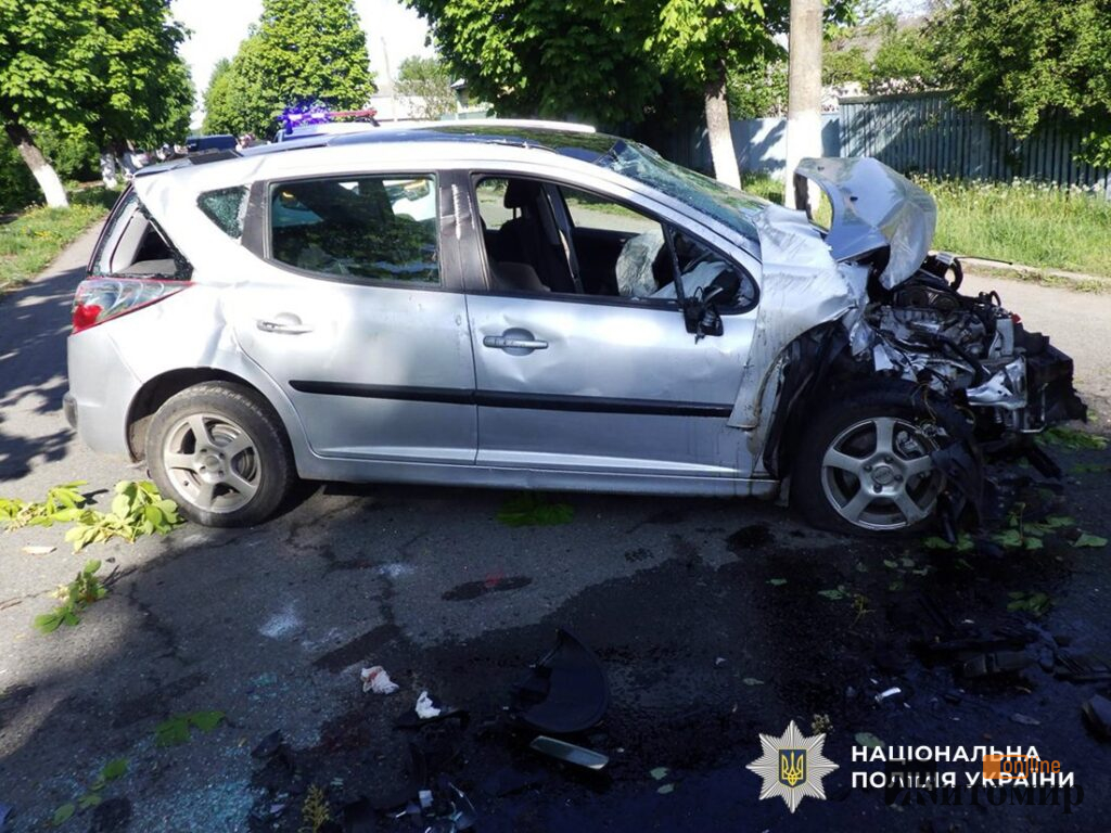 На півночі Житомирщини жінка на Renault зіткнулася з деревом - Події. Джерело: Zhitomir-OnLine На півночі Житомирщини жінка на Renault зіткнулася з деревом - фото №1