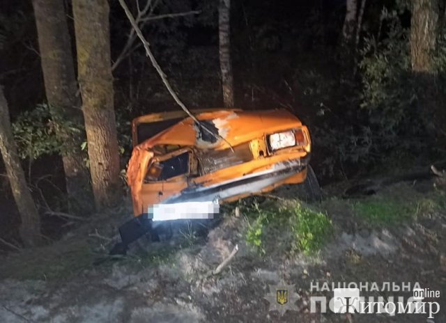 Між селами в Житомирській області 25-річна водійка на ВАЗ з Між селами в Житомирській області 25-річна водійка на ВАЗ з