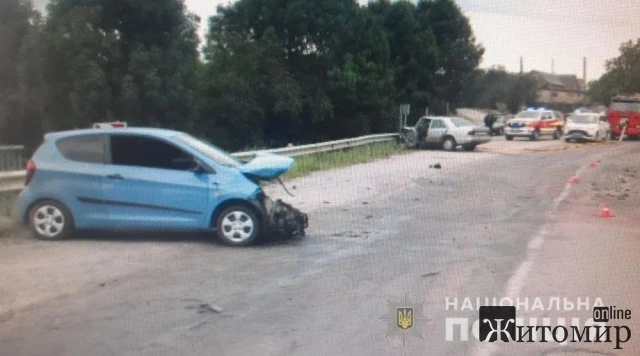 Неподалік Бердичева зіштовхнулись Kia та Mercedes: постраждали водії та 10-річна дівчинка. ФОТО
