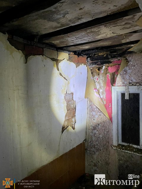 У місті Житомирської області горіла квартира у двоповерховому житловому будинку. ФОТО