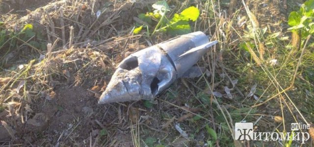 У полі на Житомирщині виявили уламки ракети. ФОТО
