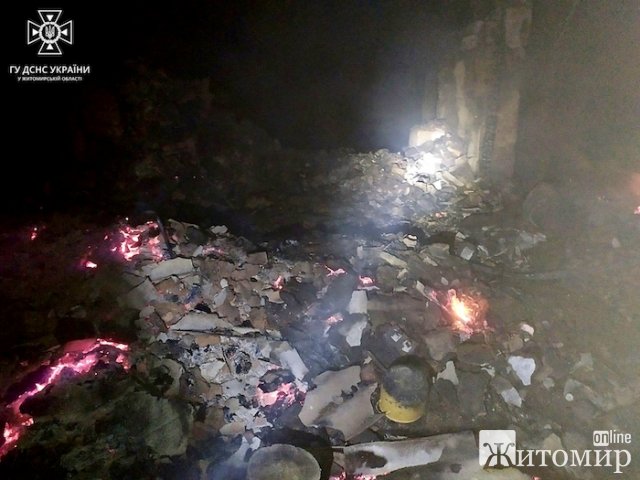 У селі Радомишльської громади під час ліквідації пожежі рятувальники виявили тіло чоловіка. ФОТО У селі Радомишльської громади під час ліквідації пожежі рятувальники виявили тіло чоловіка. ФОТО
