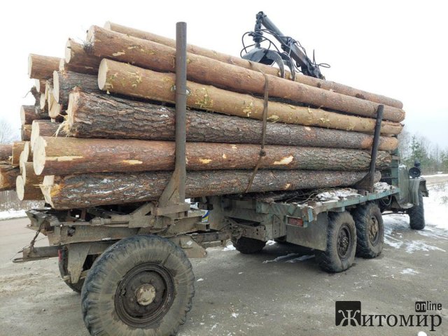 На Житомирщині поліцейські зупинили дві вантажівки та трактор із деревиною, на яку не було документів. ФОТО На Житомирщині поліцейські зупинили дві вантажівки та трактор із деревиною, на яку не було документів. ФОТО
