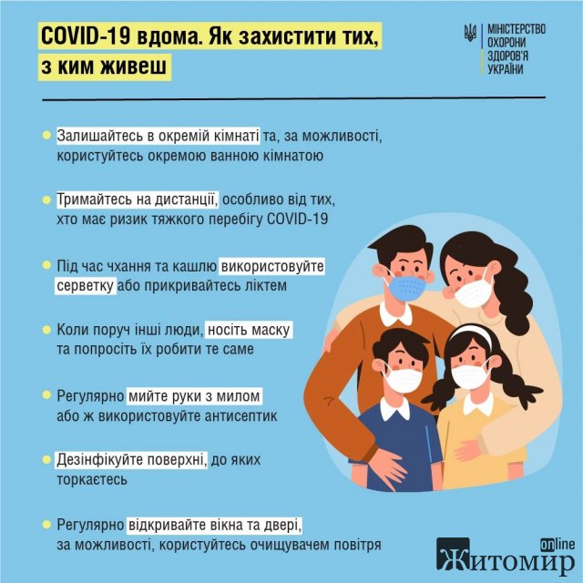 Позитивний тест на COVID. МОЗ розповіло, як захистити тих, з ким живете Позитивний тест на COVID. МОЗ розповіло, як захистити тих, з ким живете