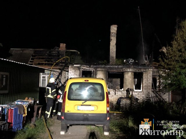 На пожежі у Житомирському районі травмувались дві людини. ФОТО На пожежі у Житомирському районі травмувались дві людини. ФОТО