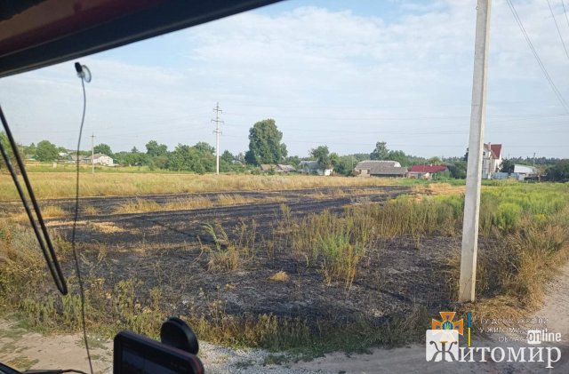 За добу рятувальники гасили займання сухої трави та сміття в Житомирському районі. ФОТО За добу рятувальники гасили займання сухої трави та сміття в Житомирському районі. ФОТО