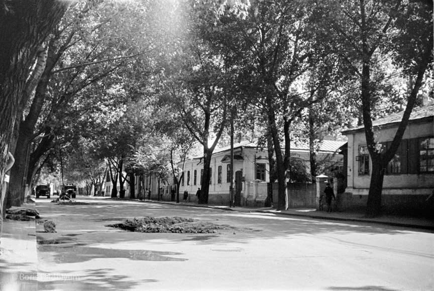 Житомирська вулиця Леваневського наприкінці 1960-х Чорно-біле фото вулиці Леваневського (Корольова) у Житомирі, літо 1967 року