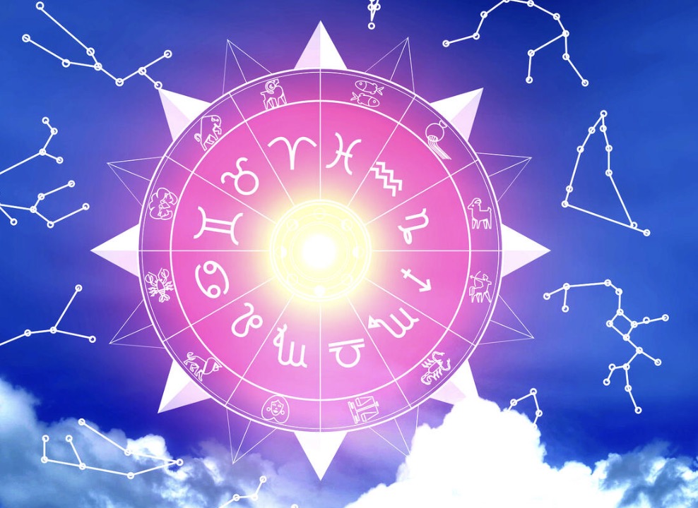 Гороскоп на 18 березня 2026 року: що зірки готують для кожного знака Астрологічне колесо зі знаками Зодіаку на тлі синього неба та зірок
