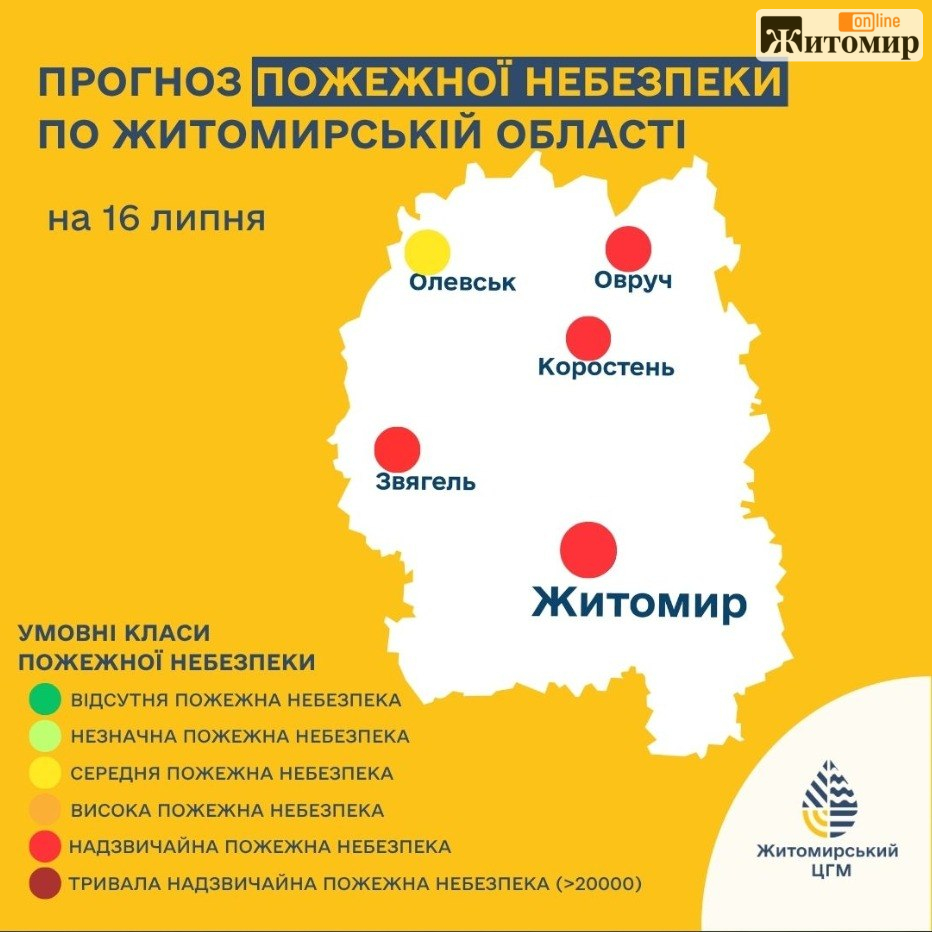 Чотири міста Житомирщини — у червоній пожежній зоні - Інформація. Джерело: Zhitomir-OnLine Чотири міста Житомирщини — у червоній пожежній зоні - фото №