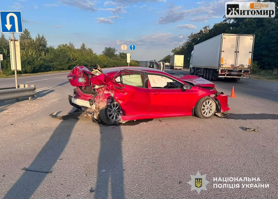 Renault перекинувся, Toyota врізалася у колесовідбійник: подробиці ДТП на Житомирщині - фото №1