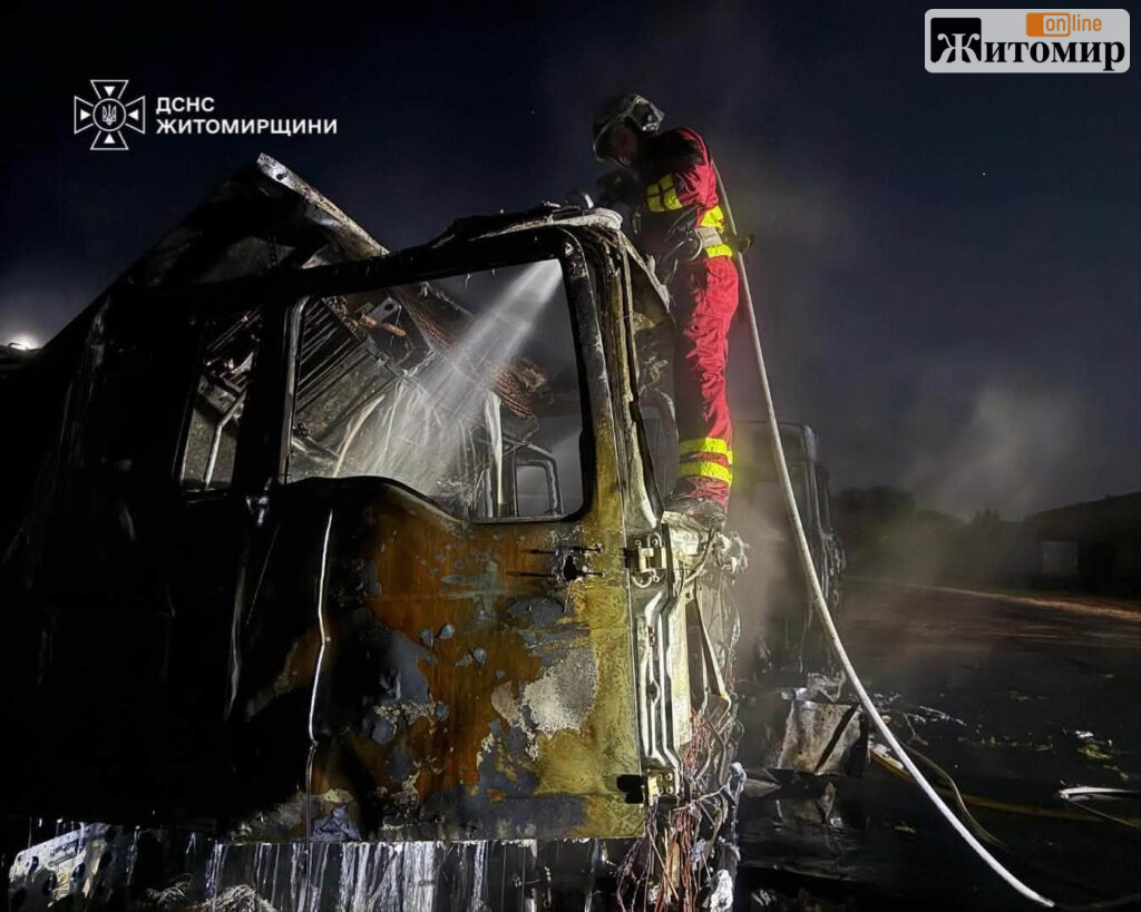 ДСНС показала наслідки атаки на Житомирщину: пожежу гасили 10 рятувальників - Інформація. Джерело: Zhitomir-OnLine ДСНС показала наслідки атаки на Житомирщину: пожежу гасили 10 рятувальників - фото №