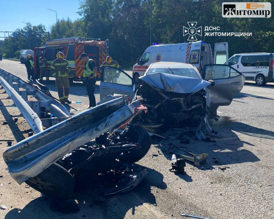 Рятувальники деблокували чоловіка з понівеченого легковика біля Житомира - фото №2