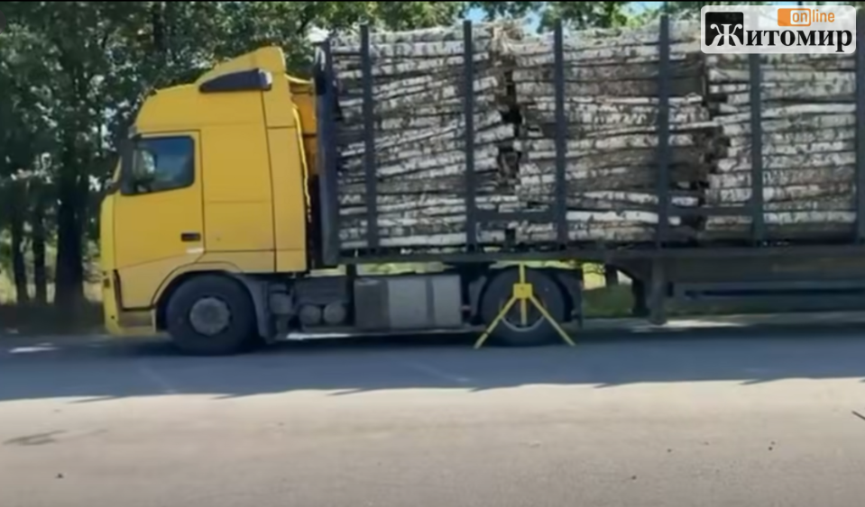 Дві перевантажені вантажівки з деревиною виявили під час рейду на Житомирщині