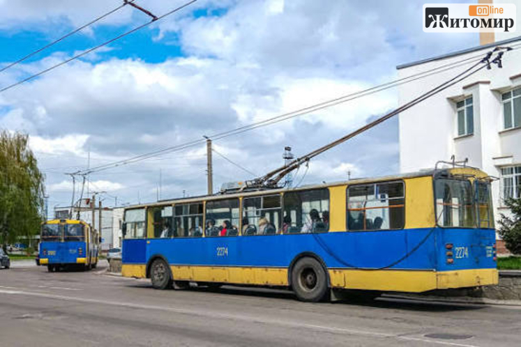 665 У Житомирі призупинено роботу електротранспорту