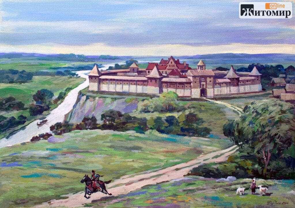 Кінні екіпажі, старі вулиці й червона водонапірна вежа: Житомир на картинах Юрія Дубініна
