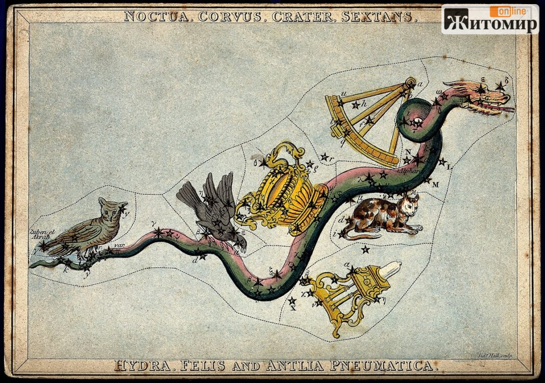 Astrology;_signs_of_the_zodiac._Coloured_engraving._Wellcome_V0024922