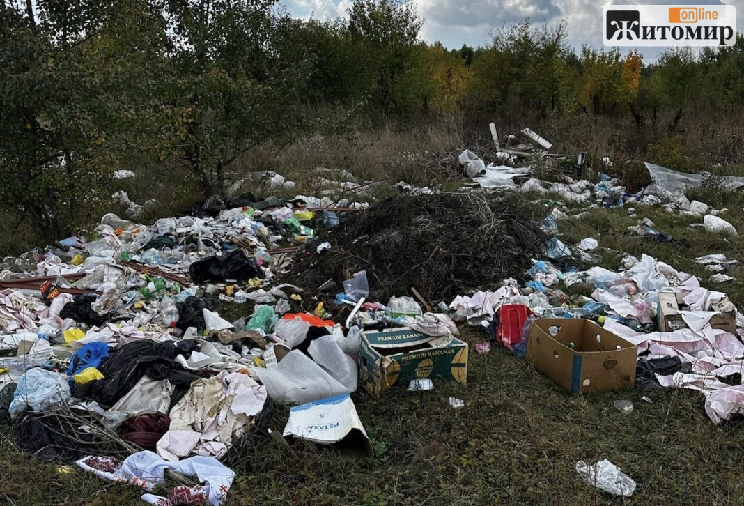 Біля трьох сіл Житомирського району виявили незаконні звалища: екоінспекція звернеться до РВА